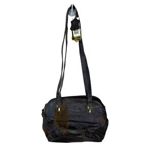 Vintage New With Tags Genuine Leather Brown Patchwork Style Purse Bag Handbag